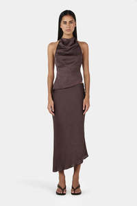 Women S Pants Denim: OWNLEY Lucie Asym Skirt | Mulberry