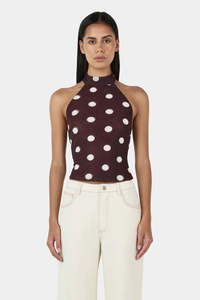 OWNLEY Nola Halter Top | Pinot Polka