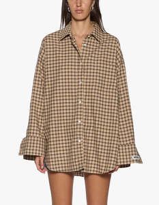 KSUBI Astra L/S Shirt | Tan Plaid