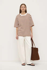 ASSEMBLY LABEL Monte Stripe Tee | Earth/Antique White