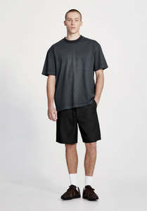 COMMONERS Linen Blend Studio Short | Black