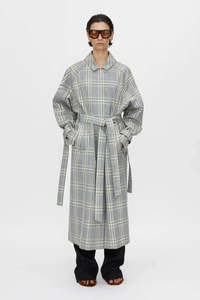 CAMILLA AND MARC Delta Plaid Trench | Khaki