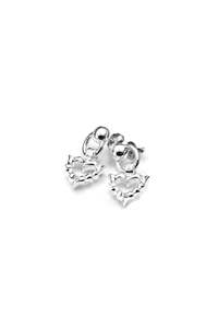 Stolen Girlfriends Club Womens: STOLEN GIRLFRIENDS CLUB Punk Jagged Heart Earring | Silver