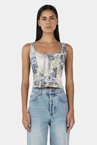 Womens Denim: OWNLEY  Honey Corset Top | Botanic Denim