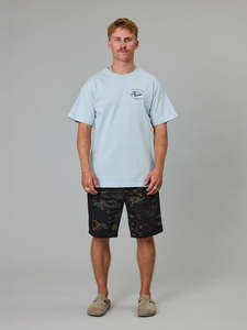 Men S Tops Shirts: J.A.F Snapper Sea Tee | Sterling Blue