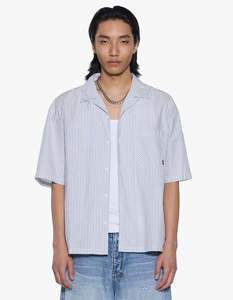 Men S Tops Shirts: KSUBI Diner SS Shirt | Blue Stripe