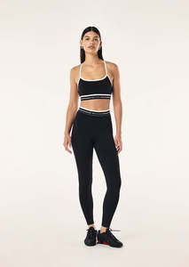 P E Nation: P.E NATION Avant F/L Legging | Black/Whisper White