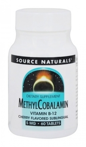 Products: Source Naturals,MethylCobalamin, B12 Sublingual,5 mg, 60 Lozenges - The Health