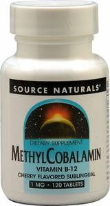 Source Naturals,MethylCobalamin, B12 Sublingual,1 mg, 120 Tablets - The Health