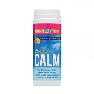 Products: Natural Vitality-Natural Calm, Magnesium Powder + Calcium 226g Rasberry-Lemon - The Health