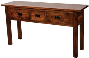 Woodpecker MERIVALE recycled rimu 3drawer hall table The Heart Of Rimu Furniture co