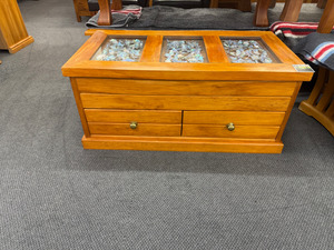 Unique solid rimu blanket box/ coffee table The Heart Of Rimu Furniture co