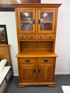 Products: Woodpecker recycled rimu 2 bay buffet hutch The Heart Of Rimu Furniture co