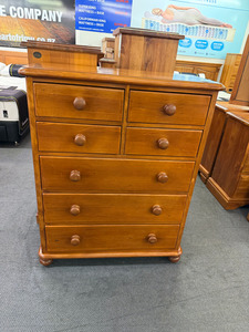 Woodpecker McKenzie Country 7 drawer recycled rimu tall boy The Heart Of Rimu Furniture co