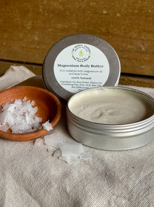 Products: Magnesium Body Butter – Rich Moisture & Muscle Support (85/45g) The Herbal Garden NZ