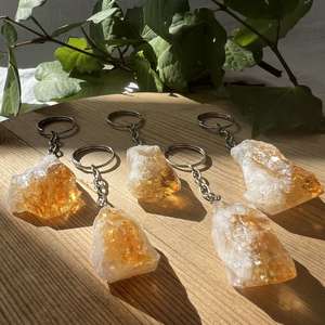 Cut and Polished: Citrine point keyring - The Hidden Gem