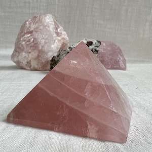 Cut and Polished: Rose quartz pyramid - The Hidden Gem