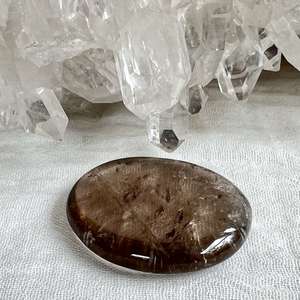 Products: Smokey quartz palmstone - The Hidden Gem