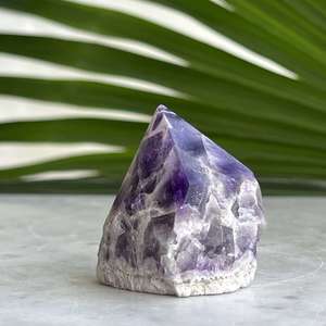 Cut and Polished: Chevron amethyst - part polished - The Hidden Gem