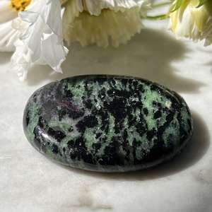 Ruby zoisite palmstone - The Hidden Gem