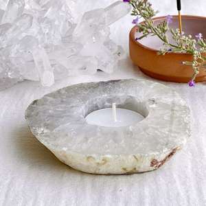Cut and Polished: Agate tea light - The Hidden Gem