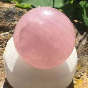Cut and Polished: Rose quartz sphere - The Hidden Gem
