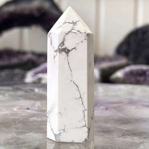 Cut and Polished: Howlite tower - The Hidden Gem