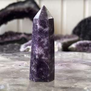 Cut and Polished: Lepidolite tower - The Hidden Gem