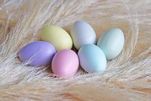 Small World Play: Pastel Wooden Eggs - Realistic shape