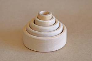 Beech Wood Stacking Bowl Set