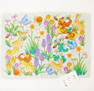 Easter Card: Sarah Silks - Bunny & Egg - Seek & Find Playsilk