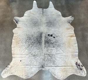 Large Premium Cowhides: Light Black & White Salt & Pepper Cowhide