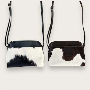 Cowhide Vintage Leather Bags: Stella Crossbody Cowhide Bag
