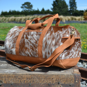 Cowhide Weekender Bag