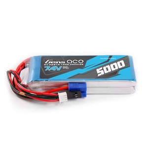 Gens Ace 5000mAh 2S 7.4v RX Lipo Battery with EC3 and JR-3P Plugs 109x42x19.5mm