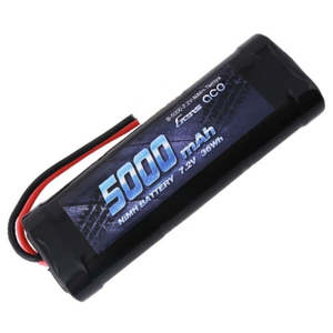 Rc Nimh Alkaline: Gens Ace 7.2V NiMh 5000mAh Stick Battery pack Quality 14Awg Silicone Wire & XT60