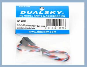 Extension Leads: Dualsky Servo Extension Lead, 300mm, Heavy Duty Twisted suit JR, Futaba, Hitec