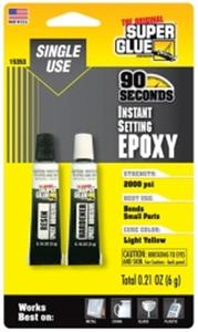 Glues Adhesives: Superglue 90sec Epoxy (6gm)