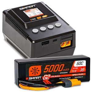 Rc Chargers: Smart Powerstage 3S Surface Bundle: G2 5000mAh 3S LiPo IC5 & S155 Charger