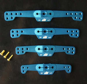 Rc Servo Horns: SA-4.0 Blue, 25T, CNC Alloy 4 Inch (101.6mm) Double/Full servo arm/horn by Dual