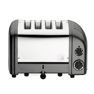 Toasters Accessories: Dualit Classic Toaster 4 Slice Metallic Charcoal