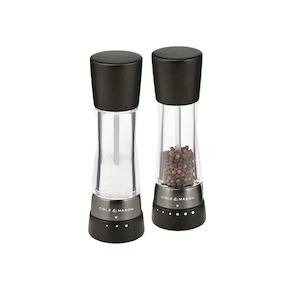 Salt Pepper: Cole & Mason Derwent Black Wood Gunmetal Salt & Pepper Mill 19cm Set of 2