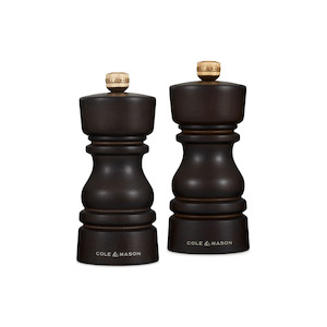 Salt Pepper: Cole & Mason London Chocolate Wood Salt & Pepper Mill 13cm Set of 2