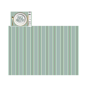 Tableware: Direct Paper Sage & Emerald Stripe Paper Placemats Pack of 30