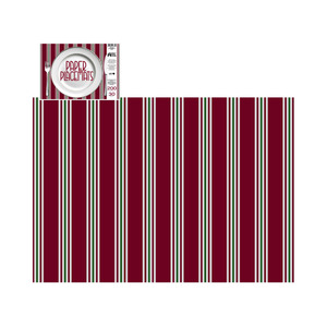 Tableware: Direct Paper Ruby & Emerald Stripe Paper Placemats Pack of 30