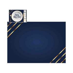 Tableware: Direct Paper Navy & Gold Paper Placemats Pack of 30