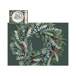 Tableware: Direct Paper Eucalyptus Wreath Paper Placemats Pack of 30