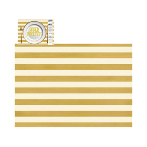 Tableware: Direct Paper Cream & Gold Stripe Paper Placemats Pack of 30