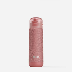 ZOKU Stainless Sports Bottle 500ml Pink Geometric