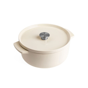 KitchenAid Round Casserole 26cm Almond Cream